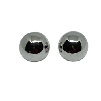 Серьги Сферы, застежка гвоздики 1,5 см Цвет: серебряный