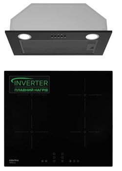 Комплект Interline Варильна поверхня індукційна VIK 860 SIB BG + Витяжка вбудована BLOW S BL A/60/PB