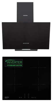 Комплект Interline Варильна поверхня індукційна VIK 860 SIB BG + Витяжка похила TEFFI BL A/60/GL/PB