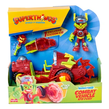 Игровой набор Combat Vehicles Кид Фьюри SuperThings с фигуркой и аксессуарами