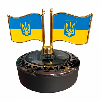 Ароматизатор в машину на солнечных батареях Флаг Украины