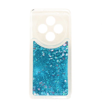 Чехол Glitter для Xiaomi Poco C75 бампер силиконовый с блестками Синий