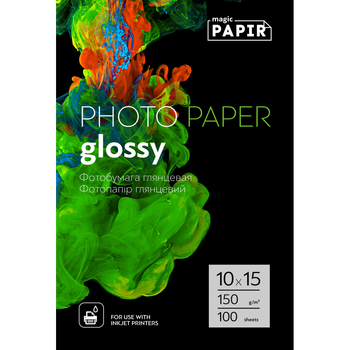 Фотопапір глянсовий PAPIR 10*15 см Glossy Photo Paper 150g (100 арк.)