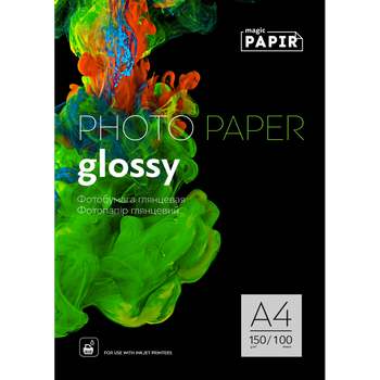 Фотобумага глянцевая А4 150 грамм (100л) PAPIR для принтера