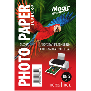 Глянцевий фотопапір 10x15, 180 р./м. Magic (100 аркушів) Superior