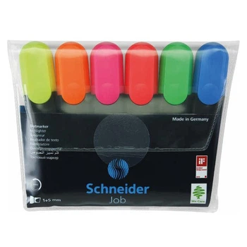Набор текстовых маркеров SCHNEIDER JOB 1-4,5 мм, 6 цветов в блистере, S115096