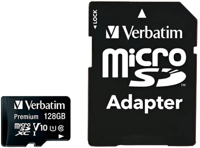 Карта пам'яті Verbatim Premium microSDXC 128GB UHS-I U1 + SD-адаптер (44085)