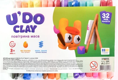 Набір для творчості Strateg Udo Clay Брикет 6 г х 32 шт (30898) (4823113890223)