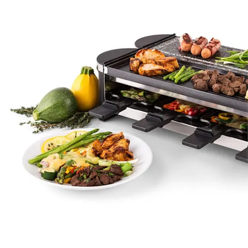 Электрогриль раслет раклетница Klarstein Tenderloin 50/50grill-raclette Черный Б/У