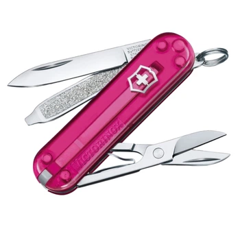 Ніж докладний, мультитул Victorinox Classic SD Colors (58мм, 7 функцій), рожевий проз. 0.6223.T5G