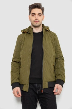 Куртка мужская демисезонная с капюшоном, цвет хаки, 244RL-9882AL, AGER, размер M