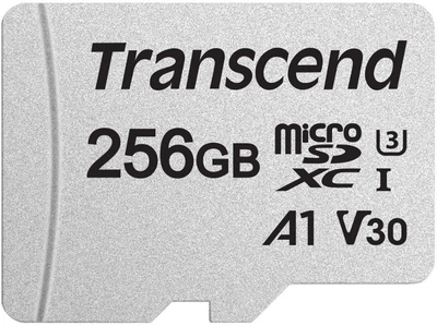 Карта памяти Transcend 300S microSDXC 256GB UHS-I U3 + SD-адаптер (TS256GUSD300S-A)