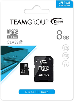 Карта памяти Team 8Gb class 10 (adapter SD)