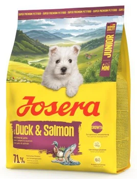 Сухой корм Josera MiniJunior Duck & Salmon Для оптимального выращивания маленьких пород с 6-й недели жизни 0,9 кг х 5 (4,5 кг)
