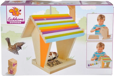 Годівниця для птахів Eichhorn дерев'яна 14 x 14 x 24 см (100004582) (4003046000887) 