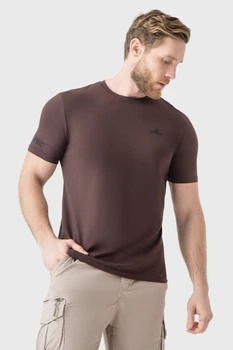 Футболка Avecs коричнева з бавовни 30492/42 4XL