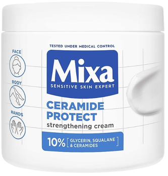 Крем для обличчя рук і тіла MIXA Ceramide Protect зволожуючий захисний 400 мл (3600551137070/3600551153179)