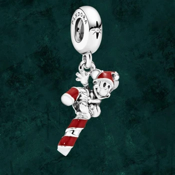 Серебряная бусина шарм "Леденец Санты Микки" Pandora (Пандора) 797500en09