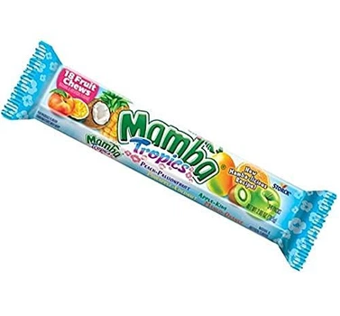 Жувальні цукерки Mamba Tropics Тропічні фрукти 106г (ЦЖ-00048)