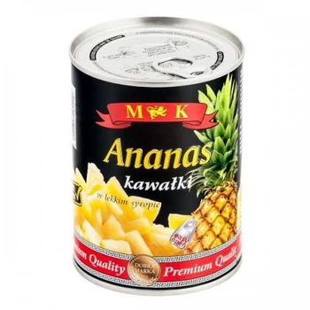 Консервированный ананас Ananas MK 565 г кусочками в сиропе (АК-00045)