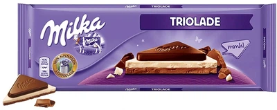Шоколад Milka Triolade 280 г молочний білий чорний (ШМ-00077)