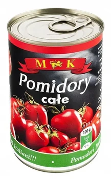 Томаты консервированные M&K цельные очищенные в собственном соку красные 400г (ПК-00059)