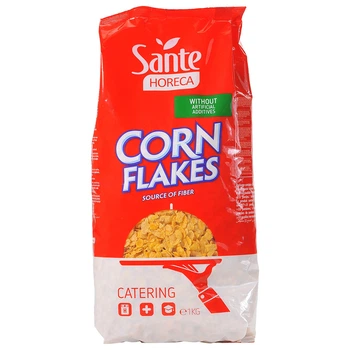 Кукурузные хлопья Sante XXL Corn Flakes 1000г быстрого приготовления с витаминами и железом (КП-00030)