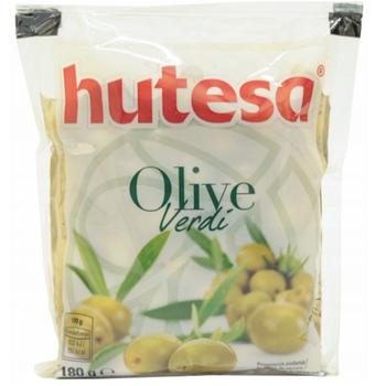 Оливки Hutesa Зеленые с косточкой 180г (ОЗ-00080)