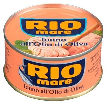 Консерва Тунець Rio Mare Цілі шматочки в оливковій олії 65г (ТШ-00001)