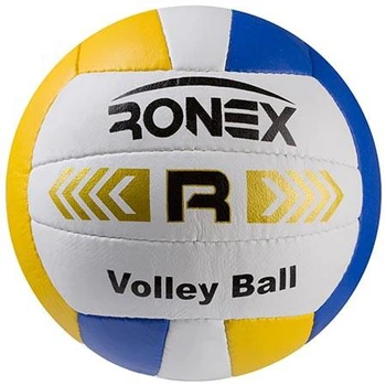 М'яч волейбольний Ronex Orignal Grippy "R" жовтий/білий/синій