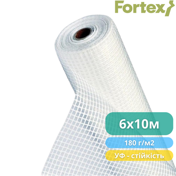 Полиэтиленовая армированная пленка Fortex 6x10 м, 60 м2, 180 г/м2, прозрачная