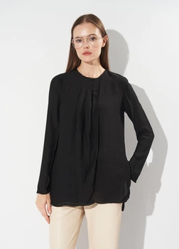 Блуза из вискозы Massimo Dutti 5126818800p16 34 Черная (100000127)