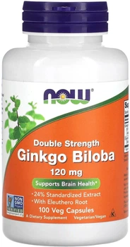 Гінкго білоба Now Foods 120 мг 100 веганських капсул (733739046833)
