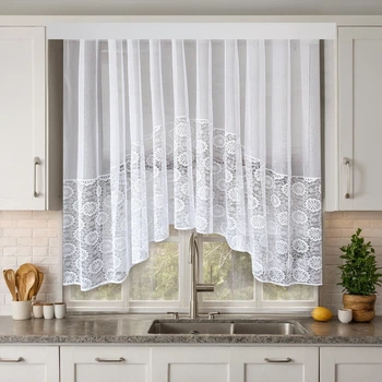 Короткая тюль для кухни в форме арки Adagio Windows Decor 3,1х1,35м