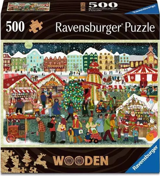 Puzzle drewniane Ravensburger Jarmark świąteczny 500 elementów 12001539 (4005555015390)