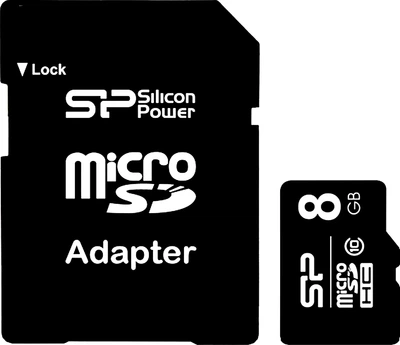 Карта памяти Silicon Power microSDHC 8GB UHS-I U1 + SD-адаптер (SP008GBSTH010V10SP)