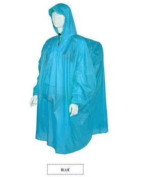 Дощовик дитячий туристичний пончо Плащ-палатка накидка від дощу Bluefield nylon 15D Розмір S на зріст до 160 см Блакитний