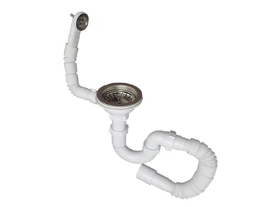 Сифон для мойки MILLZ 11/2"х40 прямоточный, круглый перелив, гофротрубой 40х40/50 SU27010243