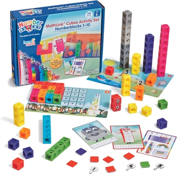 Learning Resources hand2mind MathLink Cubes Numberblocks Вчимося рахувати від 1 до 10 Навчальний ігровий набір навчальні кубики для рахунку, набір для вивчення чисел та математики