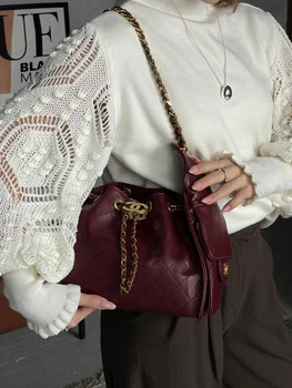 Сумка жіноча Chanel 25 Small Handbag бордовий