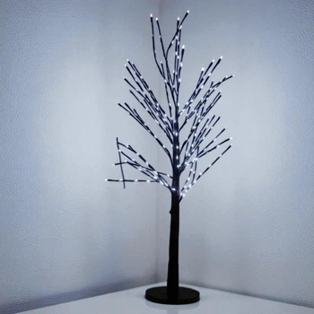 Светодиодное дерево-гирлянда с коричневым стволом, 1,5м, 225LED, 220V, IP40, Белый