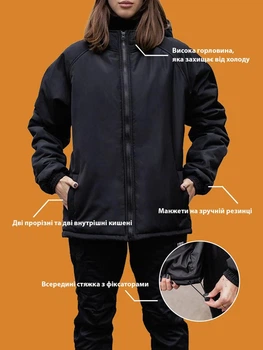 Зимняя Теплая Куртка Пуховик Мужская Женская Унисекс Черная Однотонная Базовая Утепленная Without Mountain 2026 Black SM (367051)