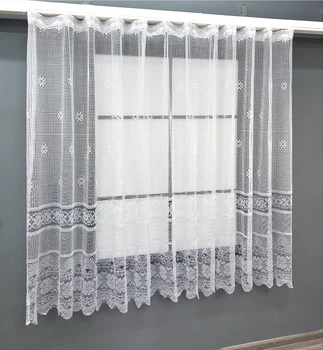 Тюль сетка VR-Textil Juli № 1715т Арка на кухню цвет белый 300х160 см (53-0031)