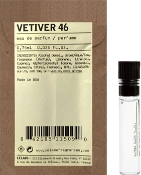 Пробник Парфюмированная вода унисекс Le Labo Vetiver 46 0.75 мл (842185115090)