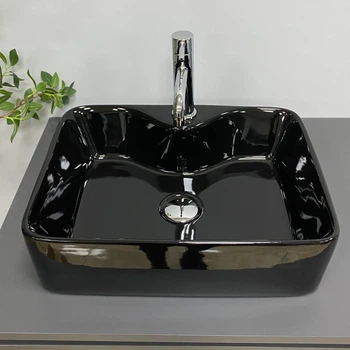 Умывальник (раковина) VBI FORLI BLACK GLOSSY накладной