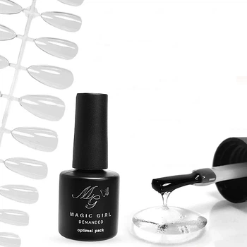 Набір, клей-база "Scotch" + тіпси "Овал" - Magic Girl (glue/base/8ml + gel/tips/120pcs) (1373989-18674541)