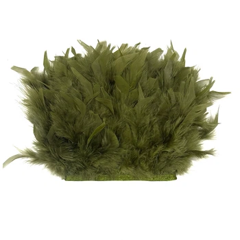 Тасьма з пір'я індика Feather 50 см хакі