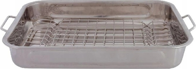 Brytfanna Kadax Motte z rusztem srebrna 31x23x5 cm (5903699431016)