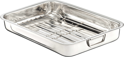 Brytfanna Kadax Motte z rusztem srebrna 40x28.5x5 cm (5903699431030)