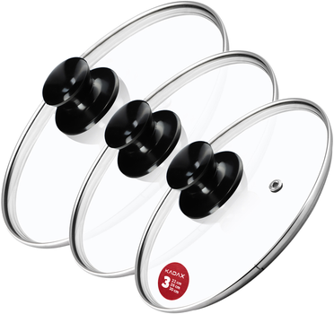 Набір кришок Kadax Caserta скляних 22 см + 26 см + 30 см (5903699477434)